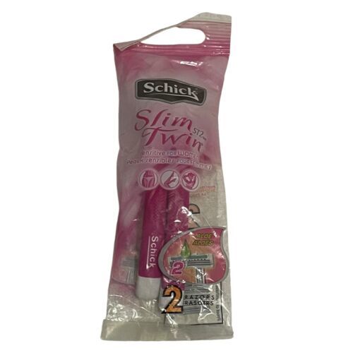 Schick Slim Twin Womens Disposable Razors ST2 Sensitive 2 Pak Aloe New I... - $4.45
