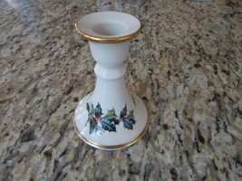 LENOX  WNTER GREETINGS SINGLE CANDLESTICK HOLDER MADE IN USA 4.5&quot;H  - $3.91