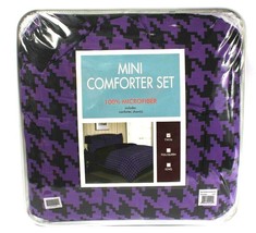 Divatex Home Fashions Mini Twin Purple Black Polyester Microfiber Comforter Set - £51.30 GBP