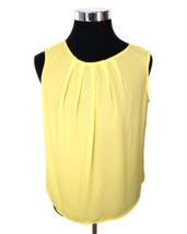 Worthington Blouse Women&#39;s Size  PXL Yellow Sleeveless Pullover Top Polyester - £11.68 GBP