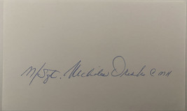 WWII Medal of Honor Master Sgt. Nicholas Oresko original signature - £19.66 GBP
