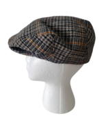 Vintage KANGOL Classic Wool Blend Plaid Cabbie Newsboy Flat Cap Size Large - £14.78 GBP