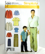 Simplicity Boy&#39;s Men&#39;s Pants &amp; Shirts 4760 Size A S-L / S-XL 2004 Vintag... - £5.18 GBP