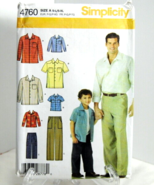 Simplicity Boy&#39;s Men&#39;s Pants &amp; Shirts 4760 Size A S-L / S-XL 2004 Vintag... - £5.11 GBP