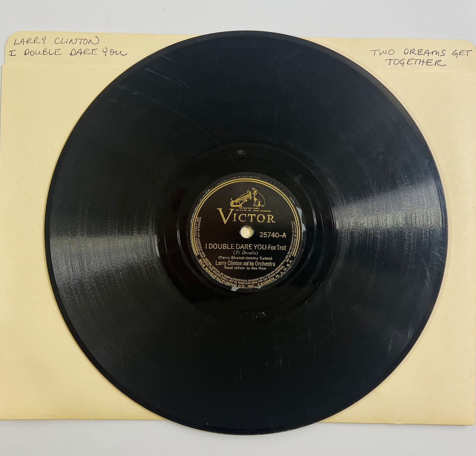 Larry Clinton  - Who Blew Out The Flame - Fox Trot  78 RPM Victor #26073 - $14.84