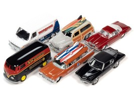 Johnny Lightning &quot;2-Packs&quot; 2023 Set B of 6 pieces Release 2 1/64 Diecast Model - £59.76 GBP
