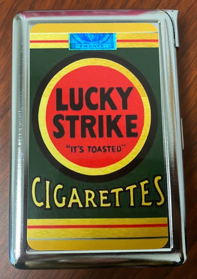 Vintage Cigarette Case (One Sided) with lighter ID Holder Wallet - $19.75