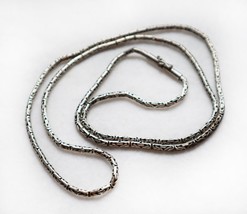 Vintage 34in Sterling Silver BYZANTINE Link Chain Necklace 3mm 43g Safet... - £194.68 GBP