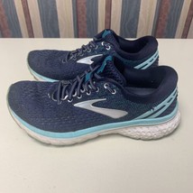 Brooks Ghost 11 Womens Size 7.5 Running Shoes Navy Blue Teal Sneakers - £13.99 GBP