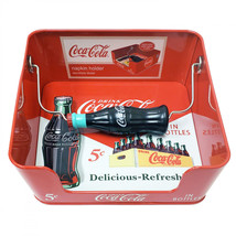 Coca-Cola Flat Napkin Holder with Bottle Shaped Handle Red - $19.98
