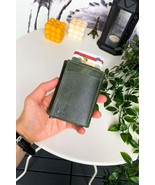 Pescol - Green Smart Card Holder / Wallet with Genuine Leather Rfid Prot... - £38.57 GBP