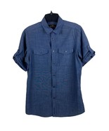 Ben Sherman Shirt Short Sleeve Button Up Small Blue Preppy Quiet Luxury - $24.45
