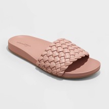NEW Women&#39;s Polly Woven Slide Sandals - Universal Thread Blush 5 - $19.99