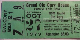 Grand Ole Opry 7 Vintage Ticket Stubs 79-83 Nashville WSM + 1970 Bluegra... - £11.53 GBP
