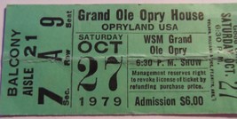Grand Ole Opry 7 Vintage Ticket Stubs 79-83 Nashville WSM + 1970 Bluegra... - $14.75