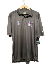 New York Rangers NHL Authentic Pro Fanatics Polo Shirt Men Size Large Gray New - £23.58 GBP