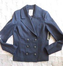 retro JUICY COUTURE NAVY REGAL CLASSIC PEACOAT M NEW $149 - £45.92 GBP