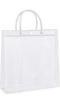 36 PCS Clear Plastic Gift Bags with Handle,Reusable Clear Gift Bags Clear Goodie - £23.84 GBP