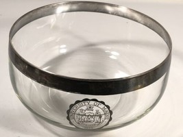 Vintage University Of Maine Glass Bowl 10” Dorothy Thorpe Style Silver R... - £66.63 GBP