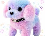 Walking Puppy Plush Toy Interactive Rainbow Dog Barking for Toddlers 7in - $28.49