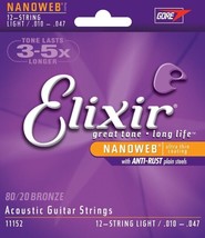 Elixir Nanoweb Acoustic 12 String Light - $29.99