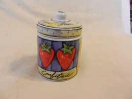 MSC Joie De Vivre Confiture Fruit Jam Jelly Jar Canister With Lid No Spoon  - $19.00