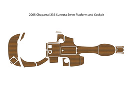 2005 Chaparral 236 Sunesta Swim Platform Cockpit Boat EVA Foam Teak Floor Pad - £617.03 GBP