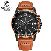  Men&#39;s Quartz Watch - Waterproof Chronograph Wristwatch LK733236618381 - £30.71 GBP