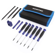 WORKPRO 12 in 1 Torx Screwdriver Set with T3 T4 T5 T6 T8 T10 Security To... - £15.73 GBP
