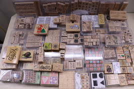 330 + Pc. Stampin&#39; Up Rubber / Wood Craft Stamps Mixed Themes Scrapbooking - £58.97 GBP