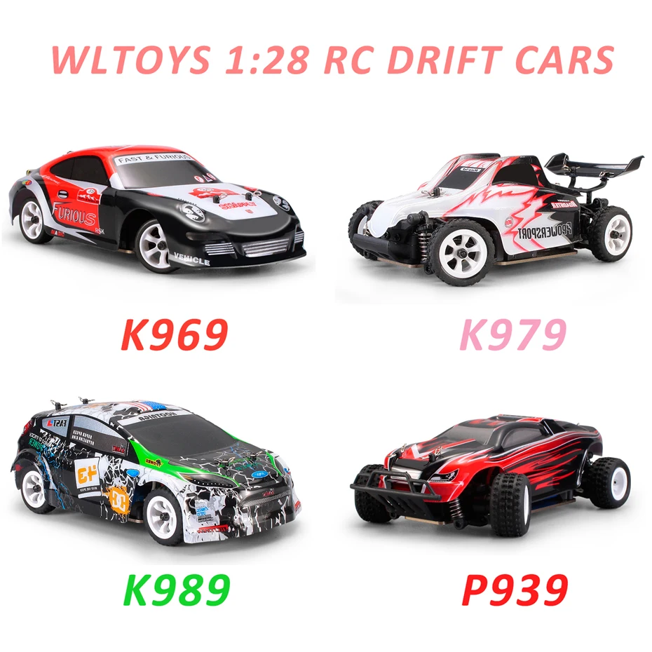 30KM/H RC Wltoys 1:28 RTR RC Car 2.4G 4WD 4 Channels Drift Car Racing Car - £74.51 GBP+