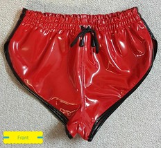 Beautiful Men&#39;s panties High quality Red PVC shorts size S to 3XL - £34.24 GBP