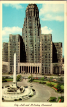 Buffalo, New York - City Hall and Mckinley Monument - Vintage Postcard (A7) - £4.36 GBP