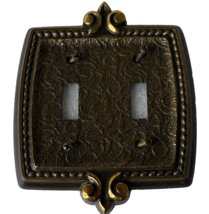 1970s Mid Century Modern Switchplate Cover Brass Bronze Patina MCM Decor - £23.86 GBP