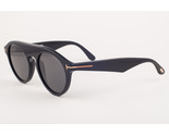 Tom Ford CHRISTOPHER 02 Shiny Black / Gray Sunglasses TF633 001 0633 49mm - £189.67 GBP