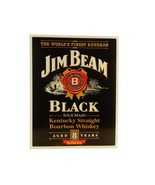 Jim Beam Black Metal Poster, Man Cave/Basement Bar Decoration, Good Cond... - $185.97 MXN