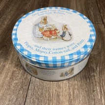 The Four Little Rabbits Decorative Story Tin Flopsy Mopsy Peter Cottontail - $21.99