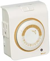 Coleman Cable 50021WD Mechanical Timer 24 Hour Programmable 2 Outlet, White - $8.07