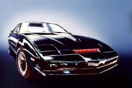 Knight Rider Kit Car With Red Lights On Glowing Background 18x24 Poster - $23.99