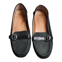 UGG Leather/ Suede Flats Womens 12 Gwynith Black Loafers Shoes Slip On  ... - $23.38