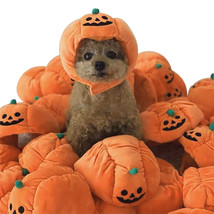 Cute Pet Hat Halloween Pumpkin Pet Dog Cat Hat Dress Up Headdress Small Dog Cat - £9.58 GBP
