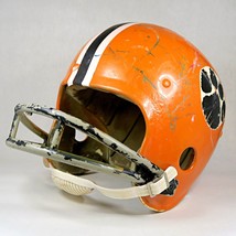 Rawlings HC38 Youth Tigers Orange Football Helmet Vintage 1970s Medium Clemson - £78.01 GBP