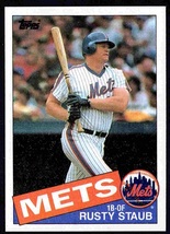 New York Mets Rusty Staub 1985 Topps Baseball Card #190 nr mt - £0.39 GBP