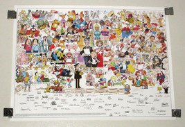 1985 Spider-man,Captain America,Peanuts,Groo,Disney 172 cartoon character poster - £48.30 GBP