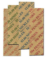 Mixed 1c - 25c Flat Coin Wrappers - 160 Pack - £7.05 GBP