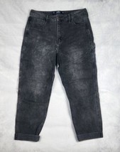 Hollister Ultra High-Rise Mom Jeans Womens Size 11R Black Wash Denim Pants - $28.70