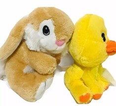 Dan Dee Collectors Choice Tan Bunny &amp; Walmart Duck Plush Lot Both 7” Easter - £17.26 GBP