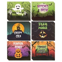 36 - Pop Soda Bottle Labels Stickers - Creepy Halloween Party Fun  - £2.36 GBP