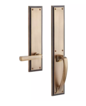 New Antique Brass Aurick Solid Brass Entrance Door Set - Lever Handle - ... - $144.95
