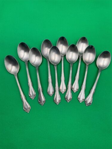 Set of 10 Oneida Stainless Steel MANSFIELD Oval Soup / Place Spoons - $44.99